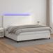 Maison Exclusive - Boxspringbed met matras en LED-verlichting, wit, 200x200 cm, kunstleer