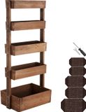 tectake® Relevé de jardin Flora - Marron