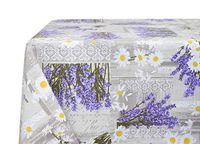BIANCHERIAWEB Keuken tafelkleed 140 x 140 cm met motief M'ama RP, Made in Italy, tafelkleed 100% katoen