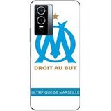 Olympique de Marseille Hoesje voor Vivo Y76 5G met logo, witte achtergrond