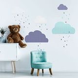 Muursticker Scandinavische wolken H60 x B70 cm