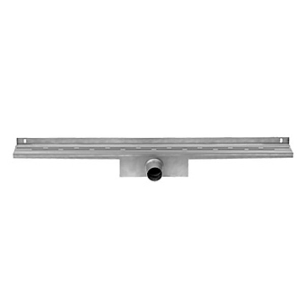 Easy Drain Compact 50 wall douchegoot enkele plaat met zijuitloop 6x80cm rvs edcomw80050