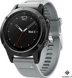 Strap-it Garmin Fenix 5 / 6 bracelet en silicone - gris
