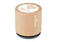 Stempel van hout en rubber voor Ti diameter: 33 x 30 mm.