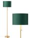 EDISHINE Lampe sur pied pour salon, lampe sur pied vintage avec abat-jour en velours vert et pied en métal doré, convient pour chambre à coucher, bureau, 145 cm