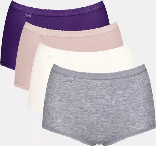 sloggi Basic+ Maxi 4-Pack Women's Briefs - Multi-Color - Size 42