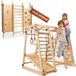 Goodevas Verbeterd 9-in-1 Klimrek Indoor voor Kinderen, Montessori Klimtoestel met Glijbaan, Schommel, Klimmuur & Klimdriehoek - Binnenspeeltuin