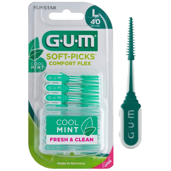 GUM Soft-Picks Comfort Flex Cool Mint Large - 40 Pieces