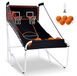 Latios Machine de basket-ball d'intérieur - Jeu d'arcade de basket-ball - Pliable - Noir-Blanc
