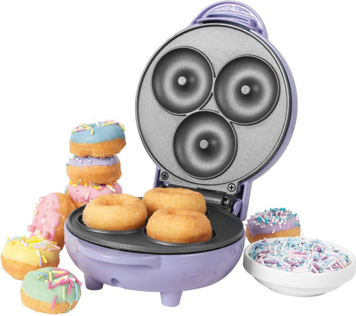 Petra Retro Donutmaker - 3 donuts - Paars