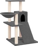 vidaXL Kattenmeubel met sisal krabpalen 82 cm donkergrijs
