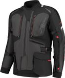 Rusty Stitches Cliff Waterdichte motorfiets textieljas Zwart/grijs/rood 3XL