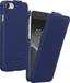 kalibri Flip Cover Ultradunne Leren Hoes Compatibel met Apple iPhone SE (2022) / iPhone SE (2020) / iPhone 8 / iPhone 7 - Bleu marine