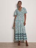 Apricot Maxi-jurk met paisleyprint en gelaagde rok
