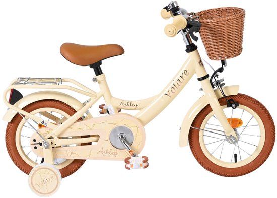 Volare Ashley Kinderfiets - Meisjes - 12 inch - Creme