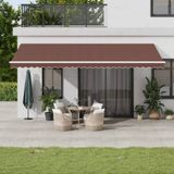 Maison Exclusive - Pare-soleil électrique, 6 x 3 mètres, marron, 100% polyester