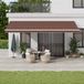 Maison Exclusive - Pare-soleil électrique, 6 x 3 mètres, marron, 100% polyester