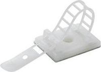 TRU COMPONENTS WCT-64 Bevestigingssokkel Zelfklevend, Schroefbaar 1571912 Bundel-Ø (bereik) 17 mm (max) Met bevestigingsbinder Natuur 25 stuk(s)