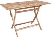 vidaXL Table de jardin pliante Naturel 120 x 70 x 75,5 cm Bois de teck massif