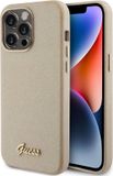 Guess Étui arrière brillant et scintillant pour Apple iPhone 15 Pro Max - Or