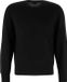 BOSS Leno pull en laine coupe ajustée - pull homme col rond d'épaisseur moyenne - noir