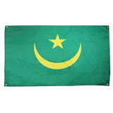AZ FLAG Vlag Mauritanië, antiek, 150 x 90 cm, met 4 ogen, Mauritaans paviljoen voor balkon of muur