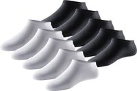Schiesser Bluebird sneakersokken 10-pack voor heren, maat 39-42, katoen, zwart/wit