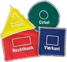 MD Sport - Pittenzakjes vormen - set van 4 - blauw, geel, groen, rood