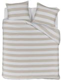 Riviera Maison Striped dekbedovertrek - Eenpersoons - 140x200/220 - Zand