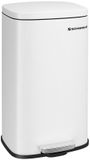 Songmics Pedaalemmer Keukenafvalbak 30 Liter Softclose Wit