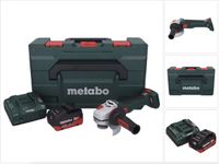 Metabo WB 18 LT BL 11-125 Quick meuleuse d'angle sans fil 18 V 125 mm sans balais + 1x batterie rechargeable 8.0 Ah + chargeur + metaBOX
