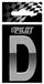 Lampa 07163 T-5 sticker "D", verchroomd, 56 mm