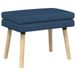 vidaXL Canapé double couche bleu 60 x 40 x 46 cm tissu