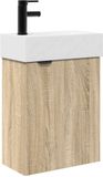 vidaXL Badkamermeubel met kraan Sonoma Eiken 45,5 x 22,5 x 84 cm