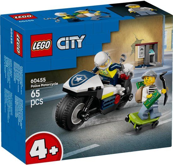 LEGO City Achtervolging op Politiemotor - 60455