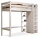 Lit enfant superposé 90x200 cm armoire 6 étagères blanc