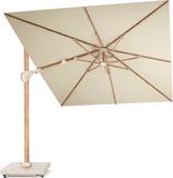 Platinum Sun & Shade – Zweefparasol – Challenger T² Premium - 350x260 cm – Teak look - Champagne