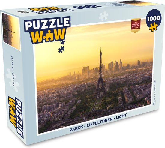 MuchoWow Puzzel Parijs - Eiffeltoren - Licht - Legpuzzel - Puzzel 1000 stukjes volwassenen