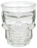 Merkloos Doodshoofd shotglas - glas - 50ml