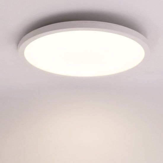 HOFTRONIC Badkamerlamp Plafond Wit 30cm - Slimline design - Lichtkleur instelbaar 2700K, 4000K en 5000K (CCT Switch) - 18W 1750 Lumen - IP44 waterdicht