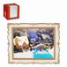 Luville Kerstdorp Frame winter - 24x10x20 cm - Polystyreen - Bruin