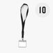 Merkloos Zwart keycord met badge-/pashouder - 10 stuks