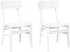 vidaXL Eetkamerstoelen 2 stuks massief hout rubber wit