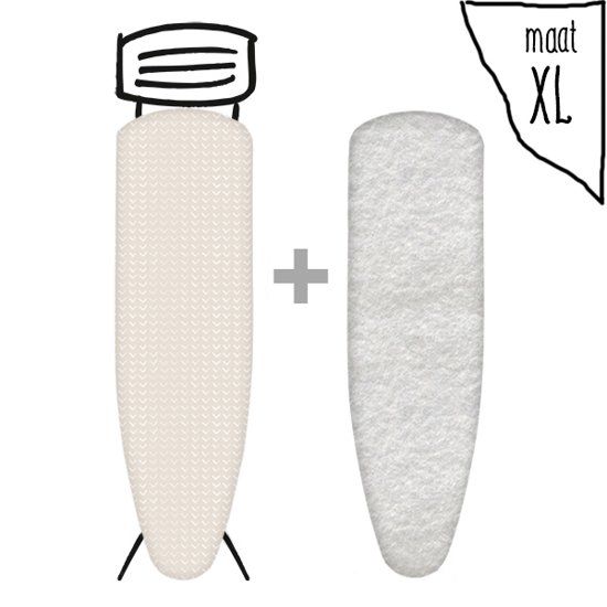 Leuke Strijkhoezen Strijkhoezen Set V-dessin met Molton onderlegger - maat XL