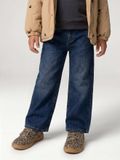 Vertbaudet Jeans - meisjes - wijde - blauw - maat 158
