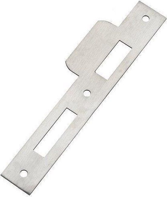 Nemef P 1769/17 Ls Sluitplaat | RVS 29x196mm rechthoekig | DR 2+4 | draairichting: links