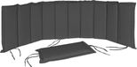 Detex Ligbedkussen - Afneembare Kussen - 183x56x7cm Antraciet