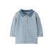NAME IT BABY katoenen gestreepte longsleeve - blauw/wit