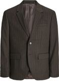 JACK & JONES JPR MARTIN WINTER BLAZER Heren Colberts Maat 48 Polyester Viscose Elastaan Gestreept Chocolate Torte Lange Mouw Reverskraag Herfst/Winter 2026