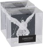 Merkloos / Sans marque Koopman International 2x stuks acryl vogel kersthangers transparant 10 cm kerstornamenten